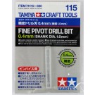 Tamiya Craft Tools FINE DRILL BIT 0.4MM (SHAFT DIAMETER 1.0MM)  , TAM41151, by TAMIYA