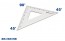 Wave HG aluminum triangle ruler 【2 piece set】 HT 383 , WAV83832, by WAVE
