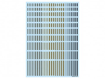 HI Q PARTS LINE DECAL 2 DARK GRAY + YELLOW (1PCS)  , HIQ75008, by HI Q PARTS