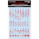 HI Q PARTS Fire Tribal Decal Outline Metallic Red (1pcs), HIQ77507, by HI Q PARTS