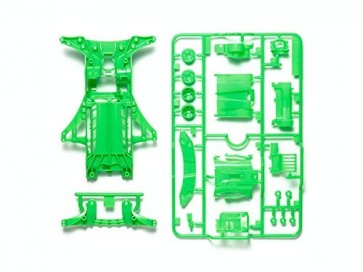 TAMIYA　FM-A FLUORESCENT-COLOR CHASSIS SET (GREEN) (MINI 4WD LIMITED), TAM54766, by TAMIYA