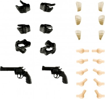 TOMYTEC 1/12 Little Armory [LAOP13] Tactical Gloves for Sousai Shojo Teien 2 Revolver Set (Black), TMT26724, by TOMYTEC