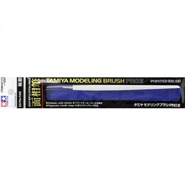 Tamiya Makeup material series No.173 Modeling Brush PROII Pointed Brush Extra-Fine, TAM71735, by TAMIYA