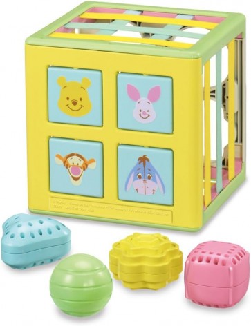 TAKARA TOMY Disney Pull Out and Put In! String x String Educational Cube Winnie the Pooh, TAK95241, by TAKARA TOMY