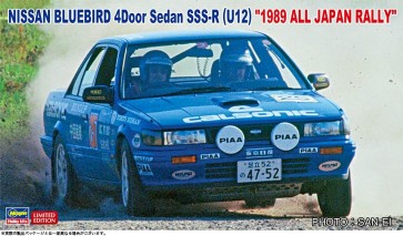 Hasegawa 1/24 Hasegawa Limited Series NISSAN BLUEBIRD 4-DOOR SEDAN SSS-R (U12 TYPE) "1989 ALL JAPAN RALLY", HAS05413, by HASEGAWA