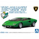 Aoshima 1/32 The Snap Kit No.20-D Lamborghini Countach LP400 (Green), AOS65365, by AOSHIMA
