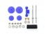 Tamiya Mini 4WD Grade Up Part LARGE DIA. STABILIZER HEAD SET (11,15MM) (BLUE) (MINI 4WD LIMITED) , TAM54292, by TAMIYA