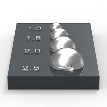 HiQ Parts GEM Dome Clear S 1.0 mm to 2.5 mm (3 each, total of 12 pieces), HIQGEM-CLR-S, by HI Q PARTS