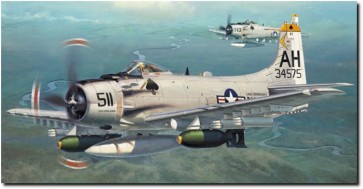 Hasegawa 1/72 A-1H Skyraider w/ Rocket Pod, HAS24663, by HASEGAWA