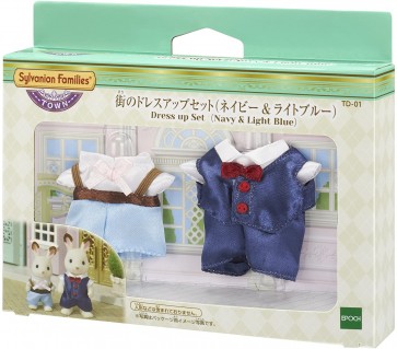 Epoch Sylvanian Families TD-01 Dress Up in Town Set (Navy & Light Blue)  , EPC93107, by Epoch
