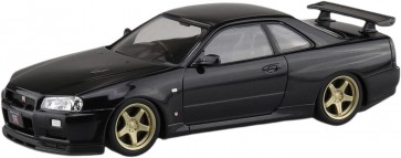 Aoshima 1/32 The Snap Kit No.11-SP2 Nissan R34 Skyline GT-R Custom Wheel (Black Pearl), AOS66317, by AOSHIMA