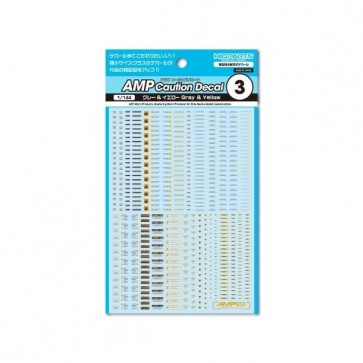HI Q PARTS 1/144 AMP03 Caution Decal Gray & Yellow (1pc.), HIQ80033, by HI Q PARTS