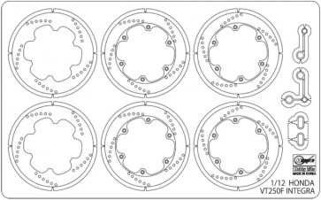 Hasegawa 1/12 Photo-Etched Parts For Honda VT250F Integra, HAS17669, by HASEGAWA
