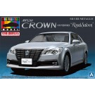 Aoshima  1/24 pre-painted TOYOTA CROWN HYBRID ROYALSALOON G '12 (AWS210) (Silver Metallic) , AOS08492, by AOSHIMA