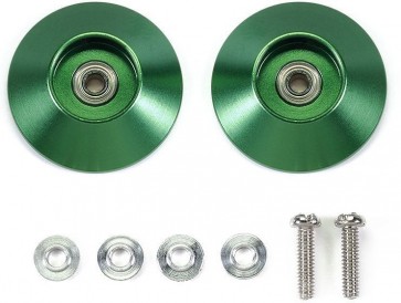 Tamiya 1/32 Mini 4WD Grade Up Part HG 19MM ALL ALUMINUM BEARING ROLLER (TAPER TYPE GREEN)  , TAM56098, by TAMIYA