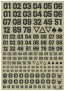 HI Q PARTS DZ Number Decal Dark Gray 1seat  , HIQ74841, by HI Q PARTS