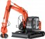 Hasegawa 1/35 Hitachi Construction Machinery Hydraulic Excavator ZAXIS135US Cutting Cutter Specification Machine, HAS61110, by HASEGAWA