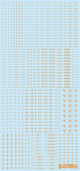 HI Q PARTS 1/100 RB03 Dashboard Decals One Color Orange (1 sheet), HIQ89685, by HI Q PARTS
