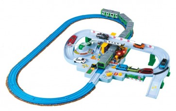 TAKARATOMY Plarail Let's Play with Tomica! Come and Cross! Kan Kan Railroad Crossing Set , TAK98252, by TAKARA TOMY