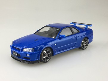 Aoshima 1/24 Prepaint model (Painted Plastic model) 31 R34 Skyline GT - R V - Spec II (Bayside Blue) , AOS08591, by AOSHIMA
