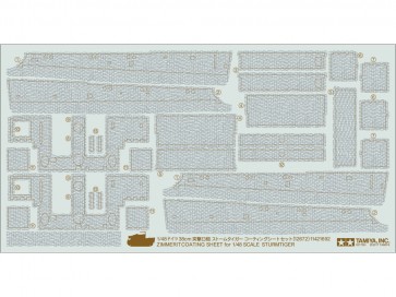 Tamiya 1/48 Germany 38 cm assault charger storm tiger coating sheet set , TAM26729, by TAMIYA