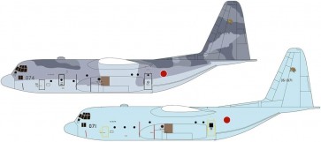 Platz 1/300 Air Self-Defense Force C-130H Tactical Transport Aircraft Hercules Sudan Emergency Dispatch Aircraft Set of 2, PLZ93575, by PLATZ