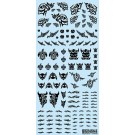 HiQ Parts Tattoo Decal 02 "Skull" Black (1 piece), HIQTTD-02-BLK, by HI Q PARTS