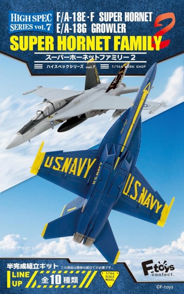 F-Toys 1/144 Super Hornet Family 2 1Box 10pcs, FTS07857, by F-Toys