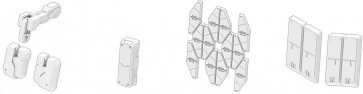 Bandai Builders Parts HD MS Armor 01 White (Non Scale) , BAN11887, by BANDAI