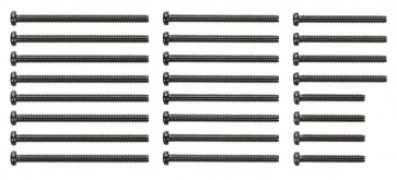 Tamiya Mini 4WD Grade Up Part Stainless Steel Screw Set (15,20,25,30mm) (Black) (Mini 4WD Limited) , TAM54346, by TAMIYA