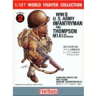 Fine Molds 1/12 World Fighter Collection WW.II US Infantry Army Rogers Sergeant/ Thompson M1A1, FIN20520, by Fine Molds
