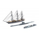 Aoshima 1/350 Iron Clad Series CHRISTIAN RADICH & E-BOAT & U-BOAT  , AOS56578, by AOSHIMA