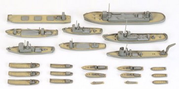 Hasegawa 1/700 Water Line 509 Scene Accessory Tug Boat Set plastic kit , HAS95090, by HASEGAWA