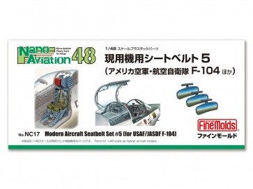 Fine Molds 1/48 Nano Aviation Series : Seatbelts For Modern Aircraft 5 (USAF, JSDF F-104, Etc.), FIN40178, by Fine Molds
