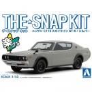 Aoshima 1/32 The Snap Kit No.18-A Nissan C110 Skyline GT-R (Silver), AOS64641, by AOSHIMA