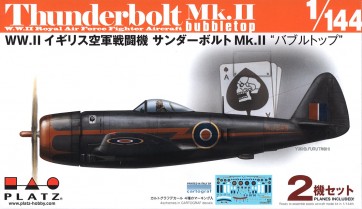 Platz 1/144 WW.II Royal Air Force Fighter Thunderbolt Mk.II "Bubble Top" (2 Plane Set)  , PLZ71245, by PLATZ