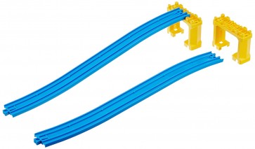 TAKARATOMY Plarail New Saka Rail (2 pcs ・ with 2 blocking bridge piers) R-06 , TAK50077, by TAKARA TOMY
