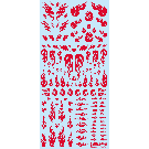 HI Q PARTS Tattoo Decal 03 "Fire" Red (1 piece) , HIQ73257, by HI Q PARTS