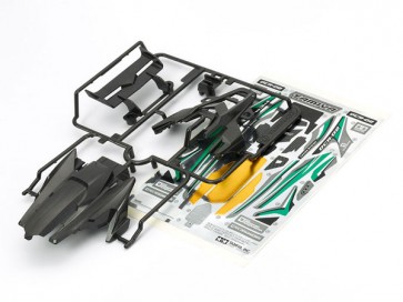Tamiya Mini 4WD Grade Up Part DCR-02 BODY PARTS SET (GUN METAL) (MINI 4WD LIMITED) , TAM54315, by TAMIYA