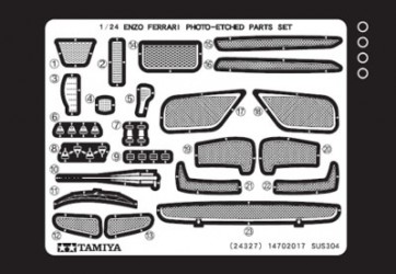 Tamiya 1/24 Detail up Parts Series ENZO FERRARI ETCHING PARTS SET  , TAM26521, by TAMIYA