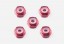 TAMIYA GP493 2mm aluminum lock nut (five Red), TAM15493, by TAMIYA