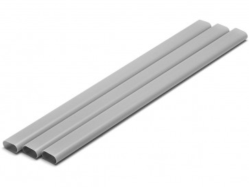Wave Plastic = Material (Gray) Elongated Round Pipe 8 x 16 mm 3pcs, WAV24265, by WAVE