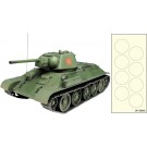 Platz 1/35 Girls und Panzer the Movie T-34/76 Pravda High School w/Wheel Masking Sheet,  , PLZ76400, by PLATZ