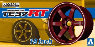 Aoshima 1/24 Volk Racing TE 37 RT 18 inch  (4 wheels & tires), AOS53027, by AOSHIMA