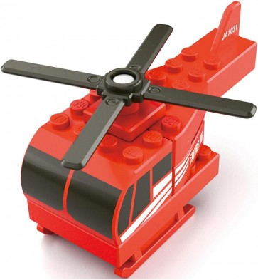 TAKARA TOMY Tomica Plarail Block Fire Helicopter, TAK91083, by TAKARA TOMY
