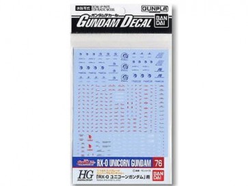 1/144 Gundam Decal 76 For HGUCUnicorn Gundam, BAN14148, by BANDAI