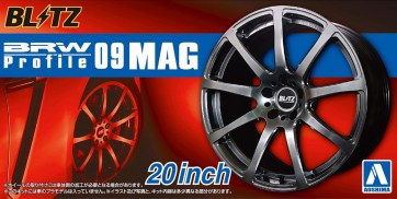 Aoshima 1/24 BRW Profile 09 Mug 20 inch  (4 wheels & tires), AOS55182, by AOSHIMA