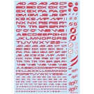 HI Q PARTS TR Decal 3 Alphabet Red (1 piece) , HIQ73639, by HI Q PARTS