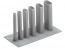 Wave Plastic = Material (Gray) Elongated Round Pipe 7 x 14 mm 3pcs, WAV24258, by WAVE