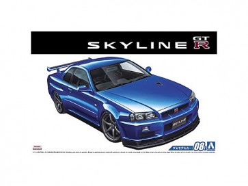 1/24 Nissan BNR34 Skyline GT-R V-Spec II 2002, AOS11027, by AOSHIMA